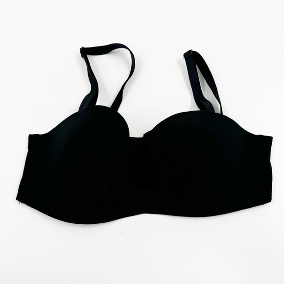 ✅ PINK VICTORIA'S SECRET BLACK BRA WITH PADDING SIZE LARGE - Picture 1 of 6